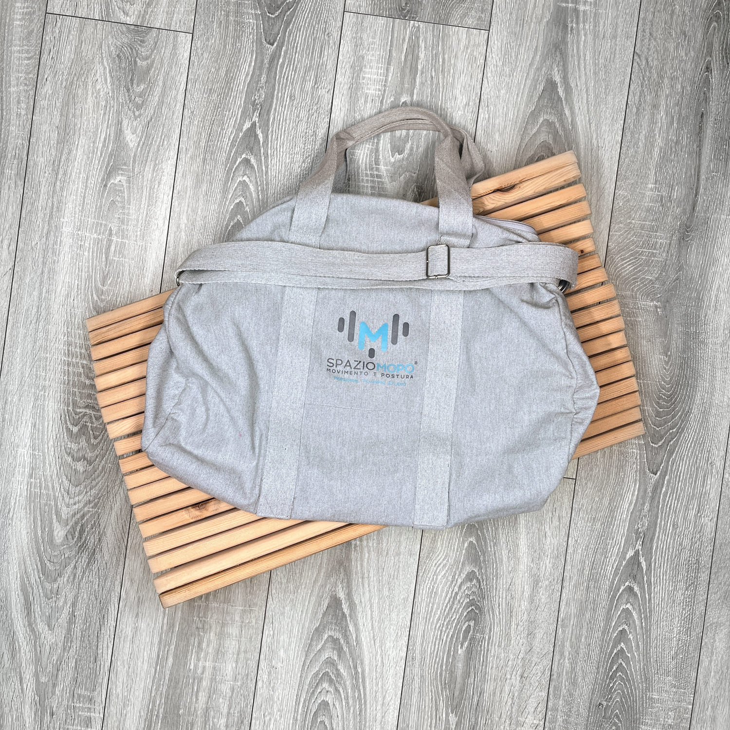 Mopo Label - Duffle Bag - Heather Grey - Fronte vuoto