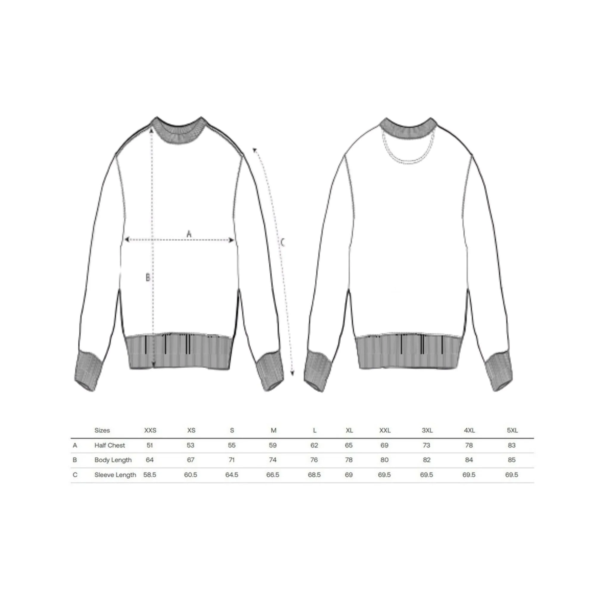 Mopo Label - Felpa STSU178 Changer 2.0 - Size-Chart