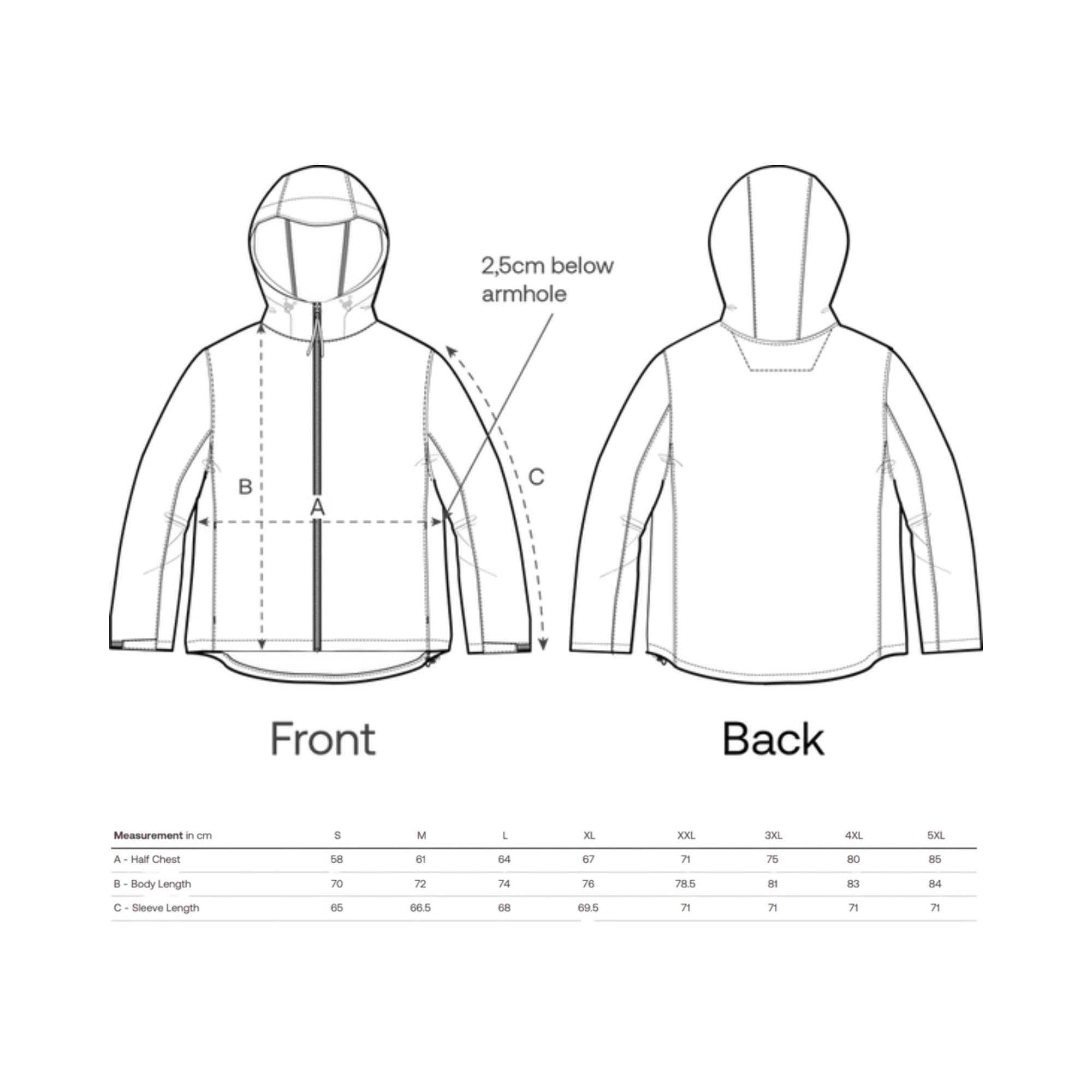 Mopo Label - Giacca STJM158 Stanley Discoverer Uomo - Size-Chart